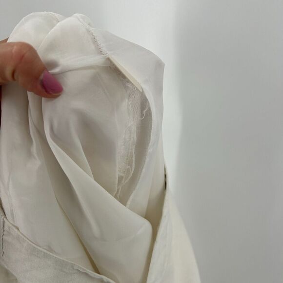 TOMMY BAHAMA *Flawed* Women's White 100% Linen Wide Leg Pants Size 10 - Picture 7 of 8